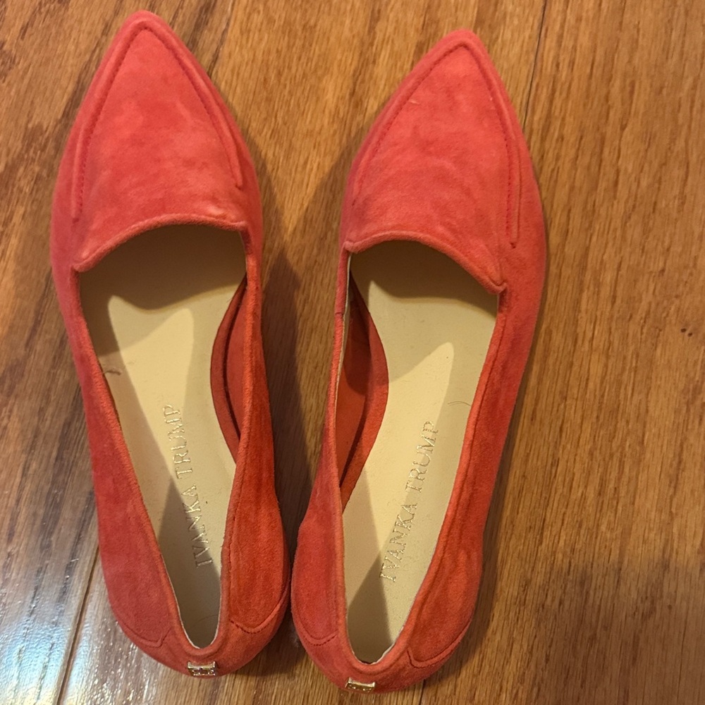 Ivanka Trump Women's Bold Red Suede Flats